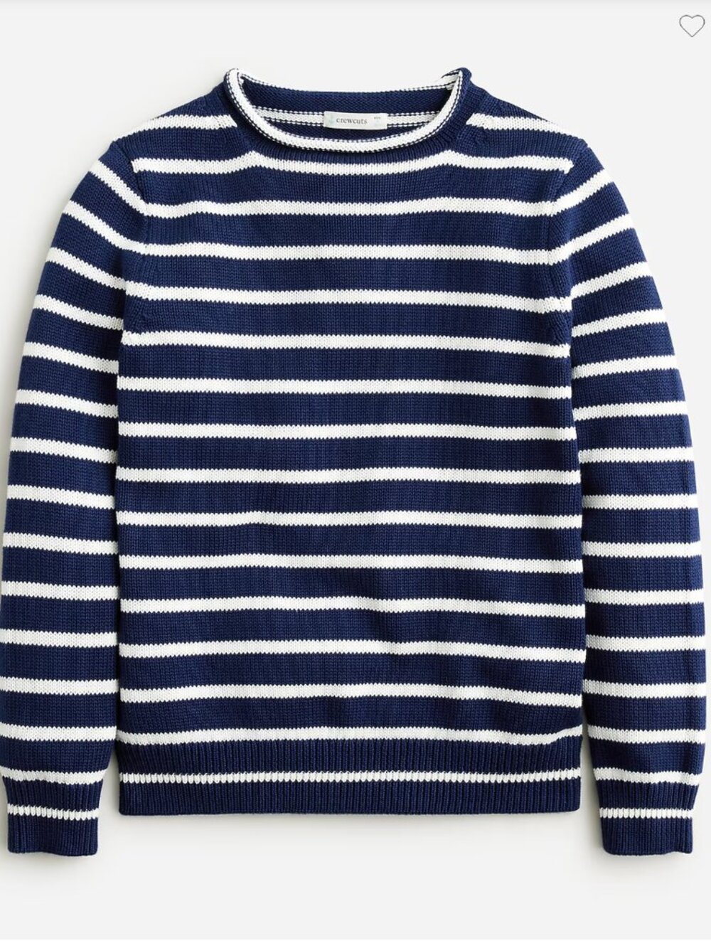 J.Crew Crewcuts Kids Navy White Striped Knit Sweater Size 6-7